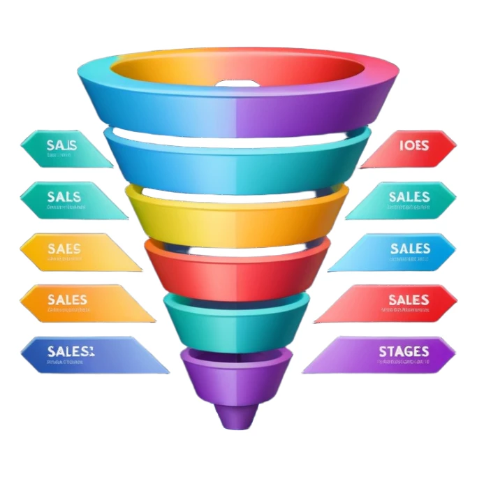 sales funnel sticker