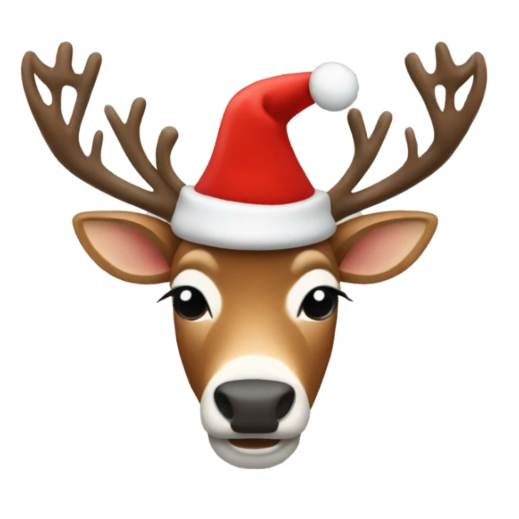 Reindeer with red hat sticker