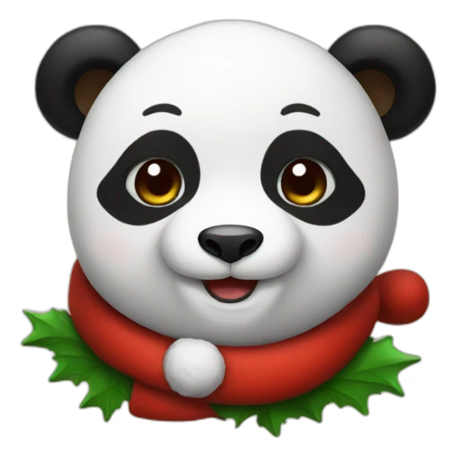 santa panda sticker