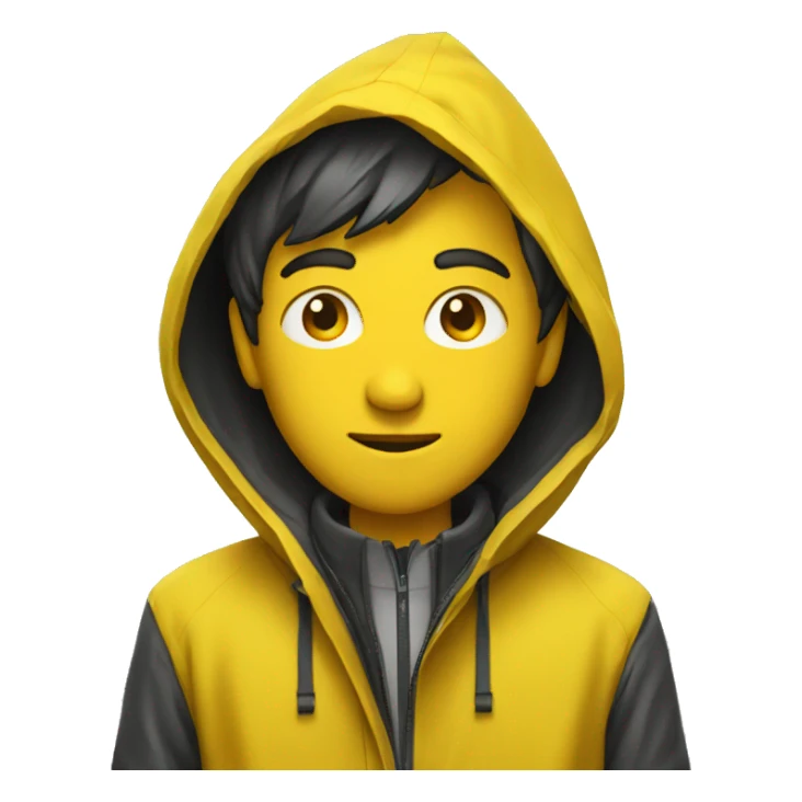 Guy in yellow rain jacket sticker