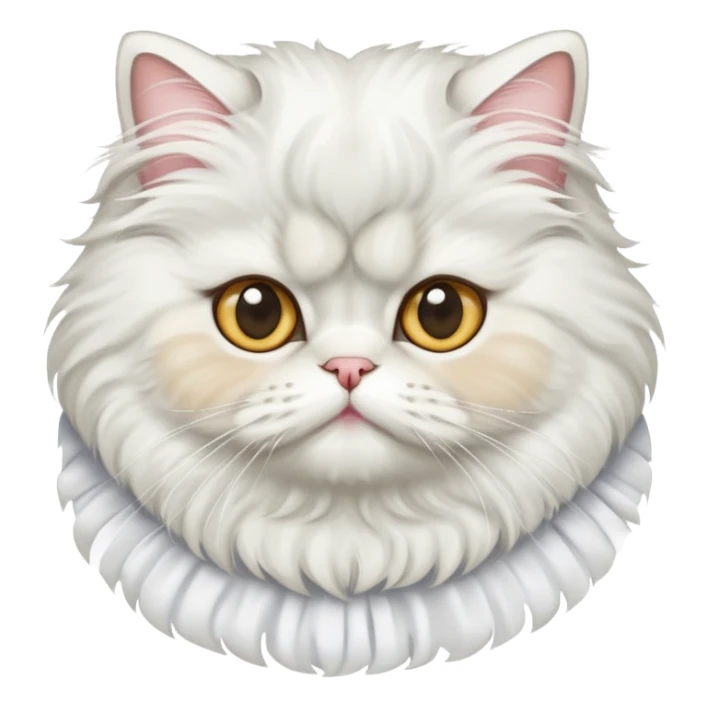 A Persian Cat Neck Wearing a Bibs sticker
