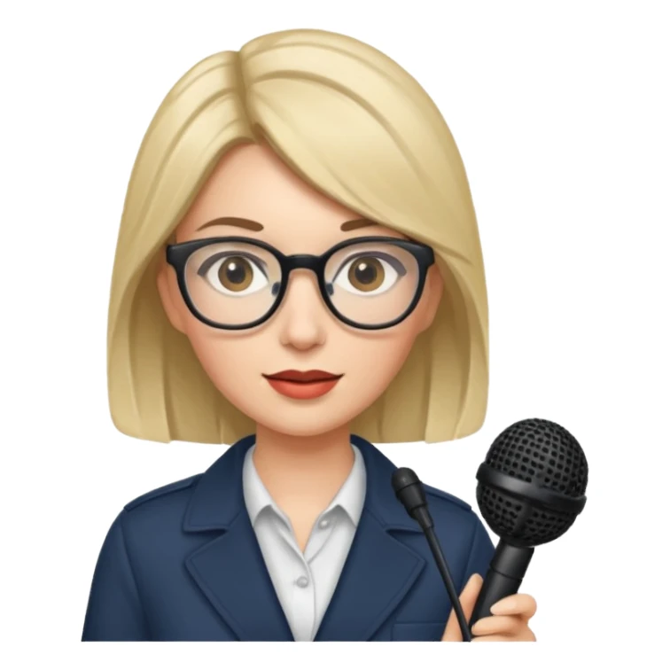 Female journalist sticker