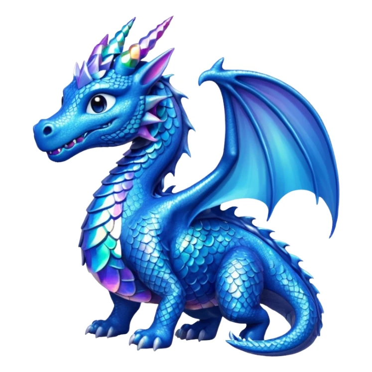 Dragon licorne blue sticker
