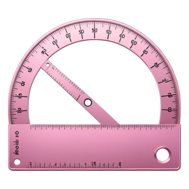 mac os icon, protractor, ruler, measures, pink sticker