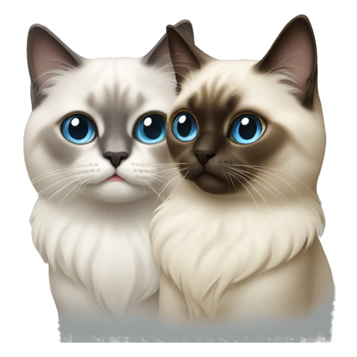 Two sacred birman cats sticker