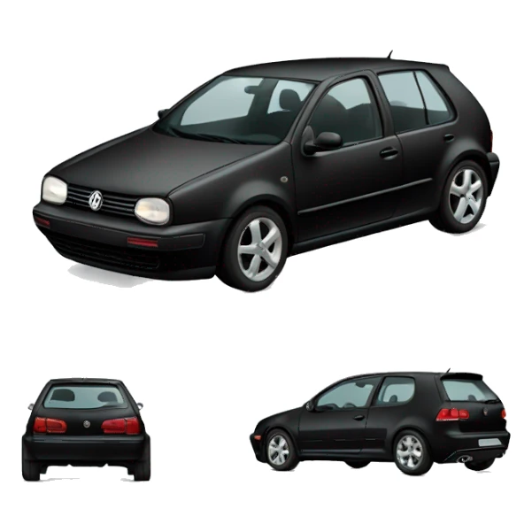 black volkswagen golf 4 sticker
