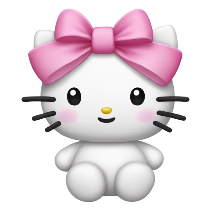 Hello kitty w pink bow sticker