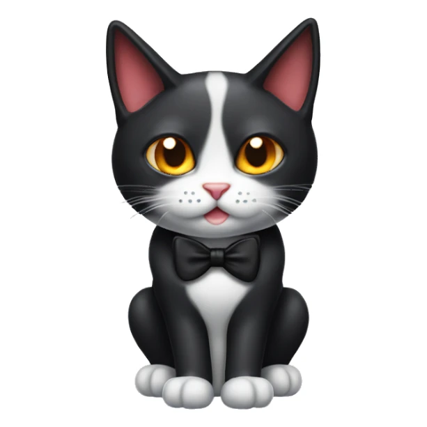 Tuxedo cat with devil horns  sticker