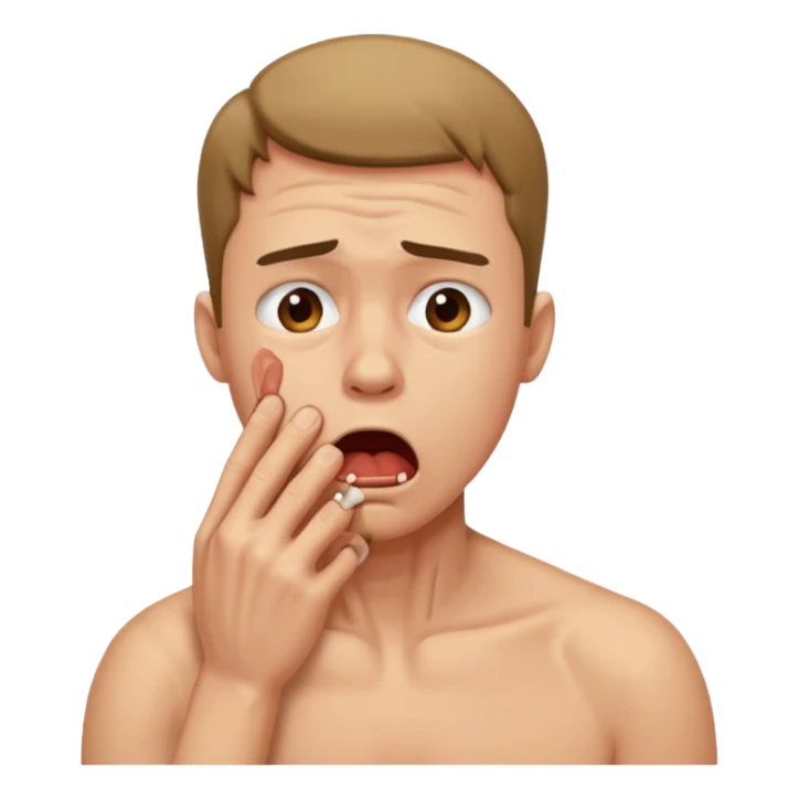 man choking himself sticker