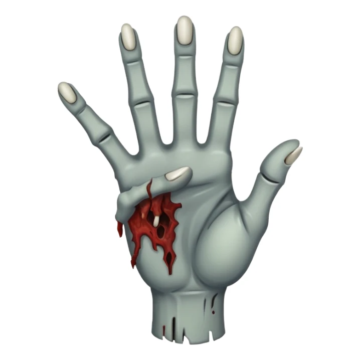 zombie middle finger sticker