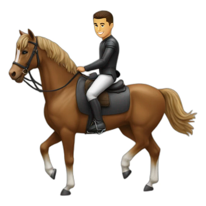 Ronaldo sur un cheval  sticker
