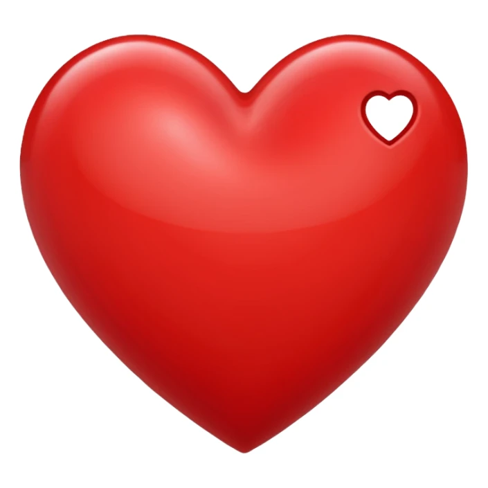Red unusual heart sticker