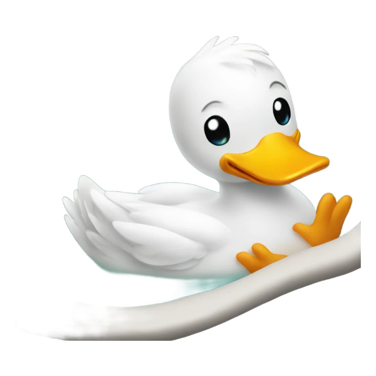 duck in bathtub sticker