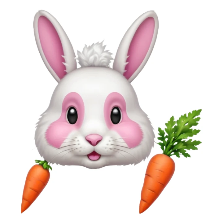 carrot-eating rabbit sticker
