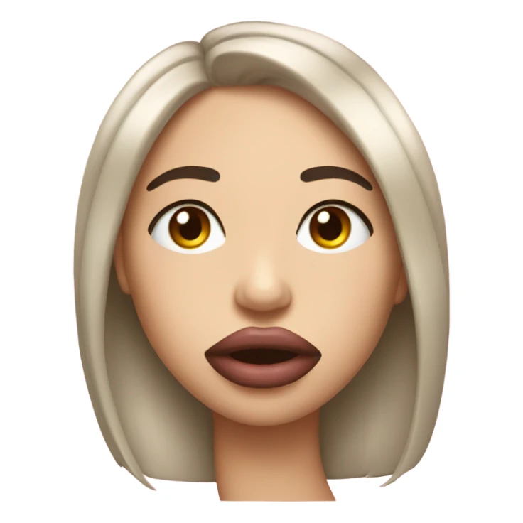 emoji big lips and eyelashes sticker