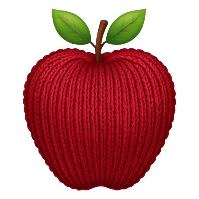 knitted fruit apple  sticker