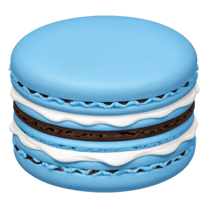 blue macaron with white frosting  sticker
