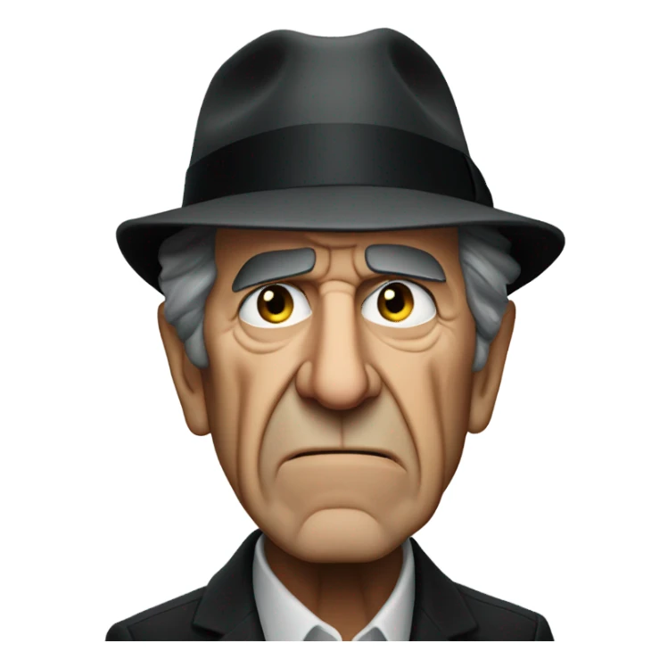 Leonard cohen very angry sticker
