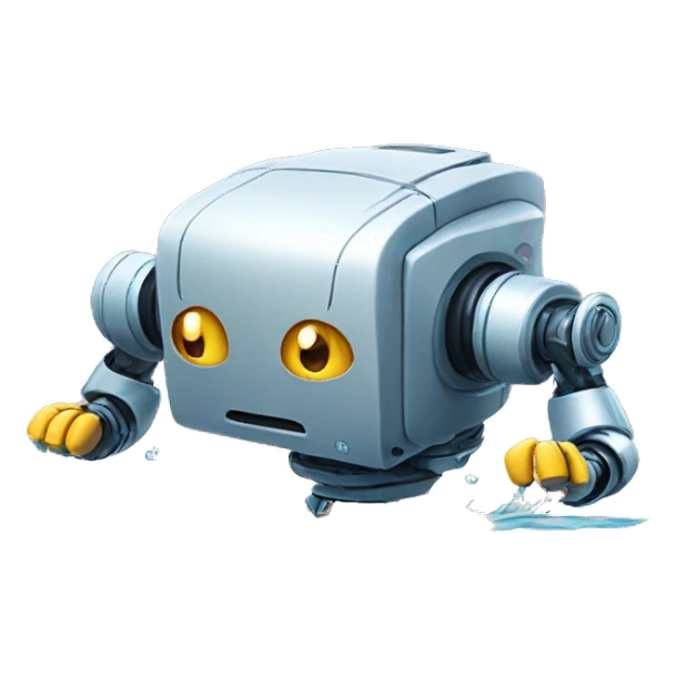 robot on water sticker