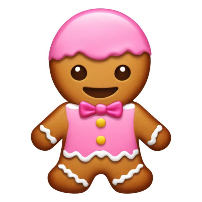 gingerbread with pink icing sticker