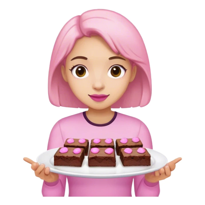cute brownies small lover pink sticker