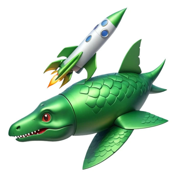 Dinosaur on rocket flying to space sticker