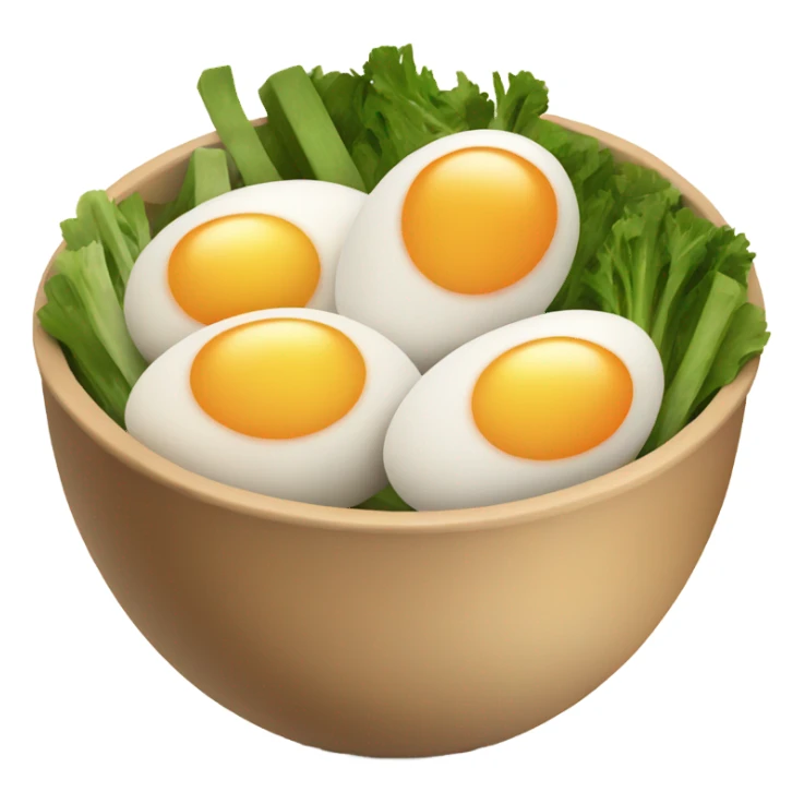 Bowl with eggs and vegetables  sticker