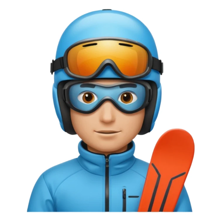 male Skier sticker