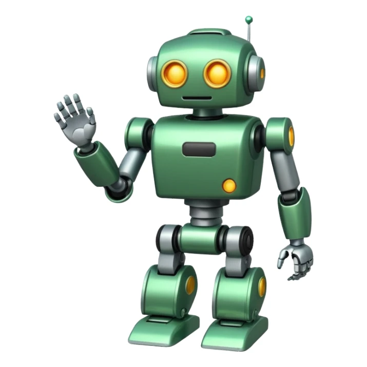 Jet-arm green, Toy Robot. sticker