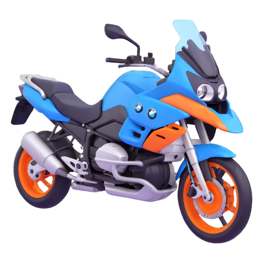 blue BMW motorcycle sticker