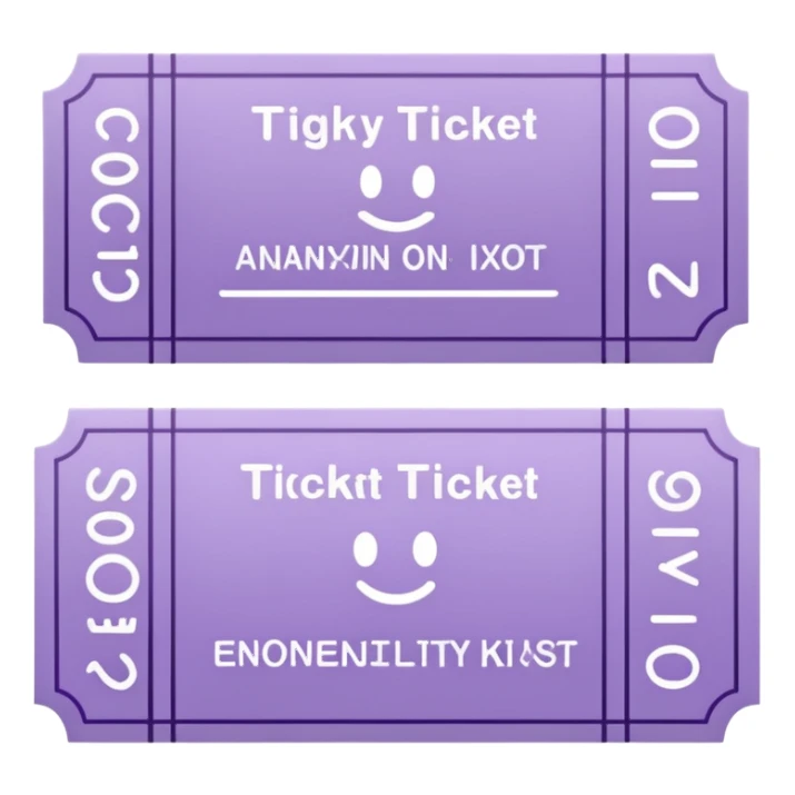 Pale Purple 1 Signed ticket  sticker