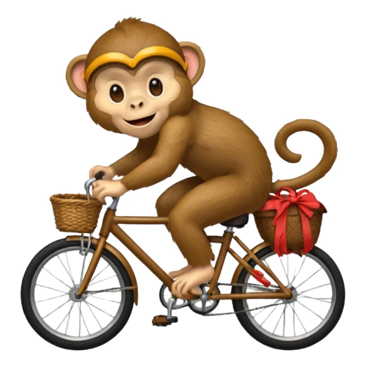 monkey riding a bicycle sticker