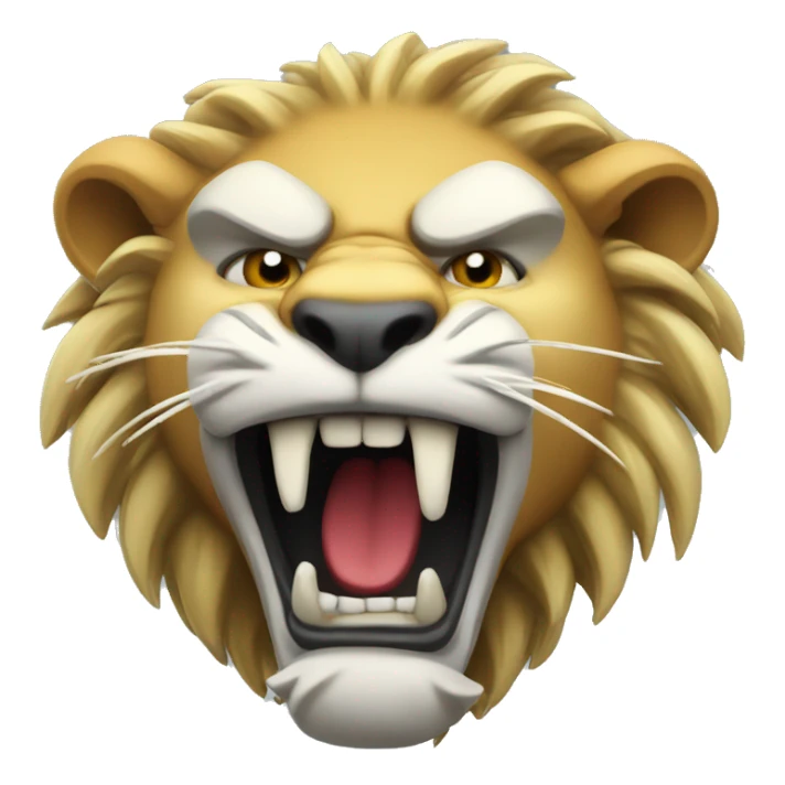 angry lacrosse lion sticker