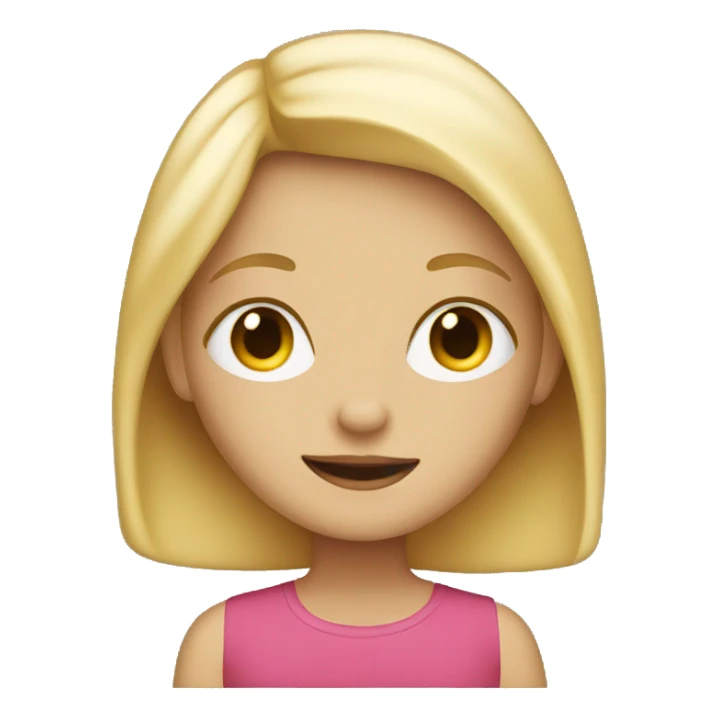 Blonde girl reading sticker