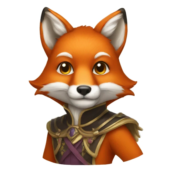 Fox in costume sticker