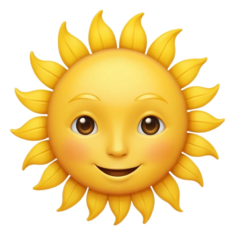 Sun with face with no eyebrows sticker