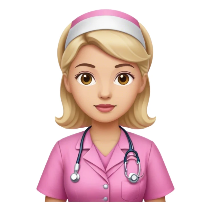 nurse dress pink sticker