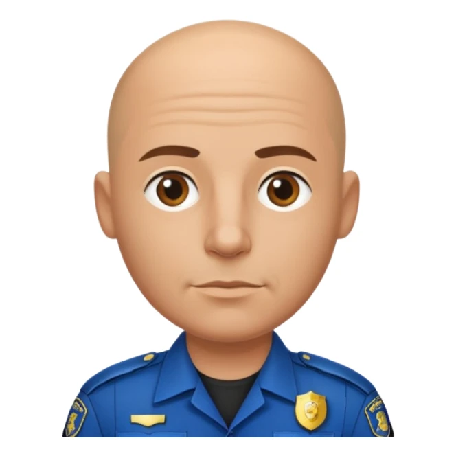 bald police sticker