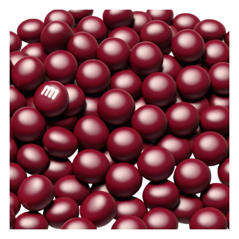 burgundy m&m's sticker