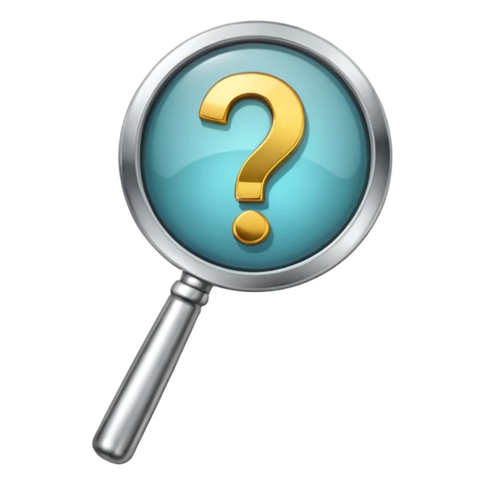 Magnifying Glass + Question Mark sticker