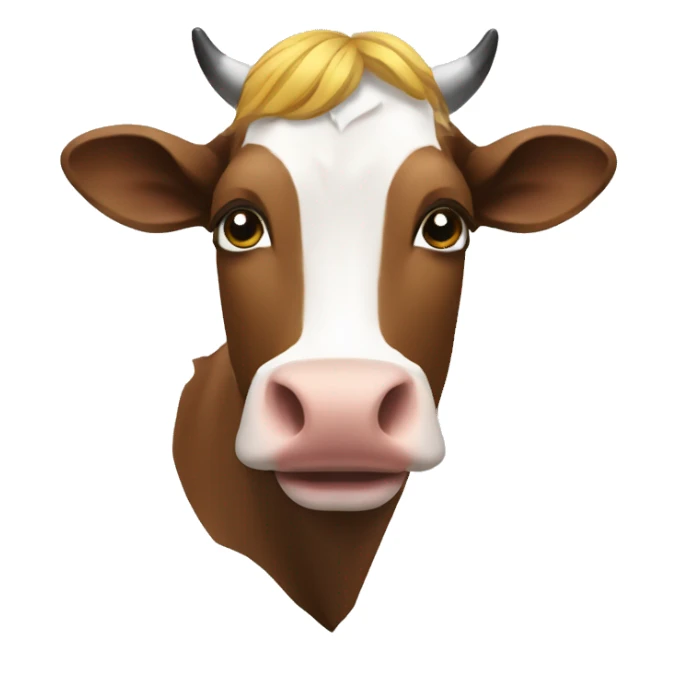Macron sur une vache  sticker