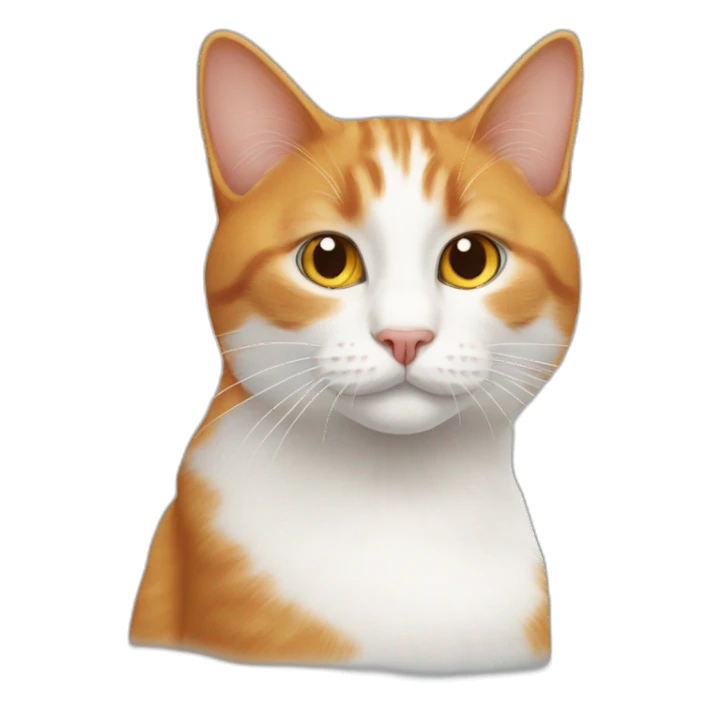 white & ginger cat sticker