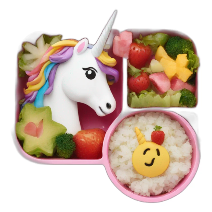 Unicorn bento box sticker