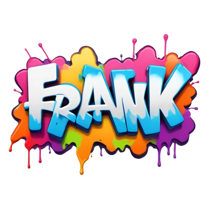 Graffiti the word Frank sticker