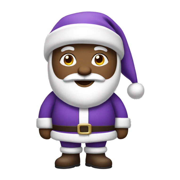 Purple white Santa Claus sticker