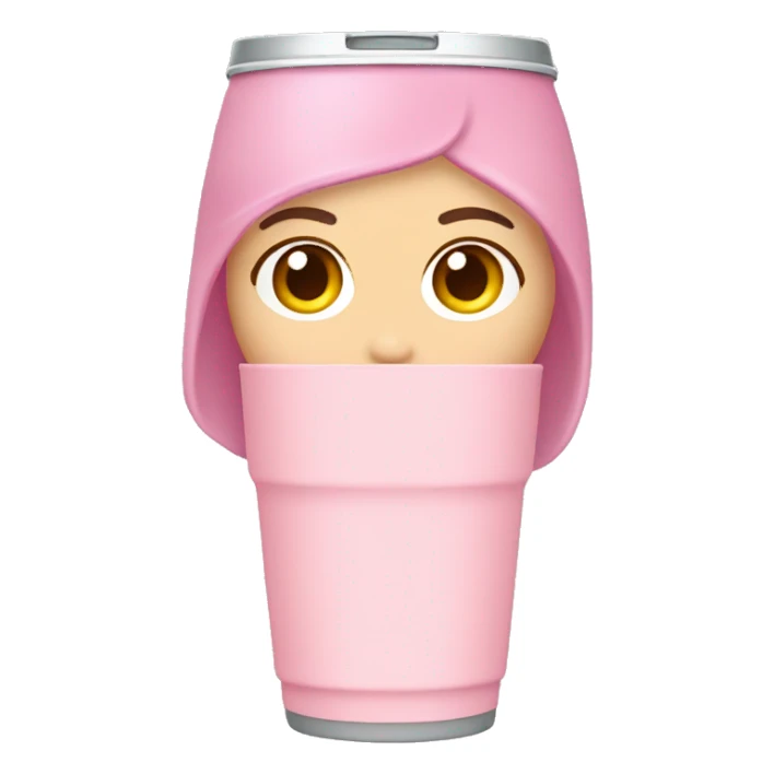 Light pink tumbler without face sticker