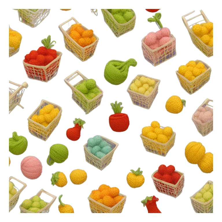 knitted grocery cart sticker