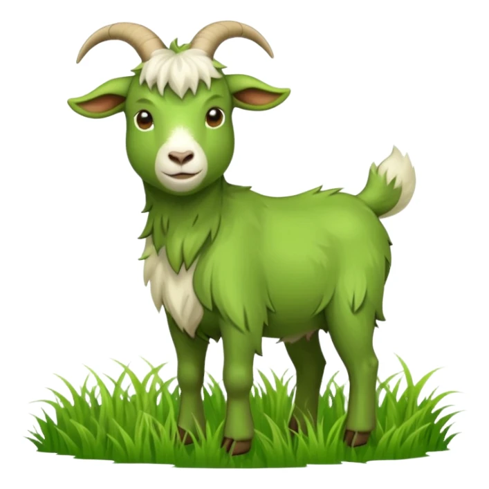 Green goat sticker