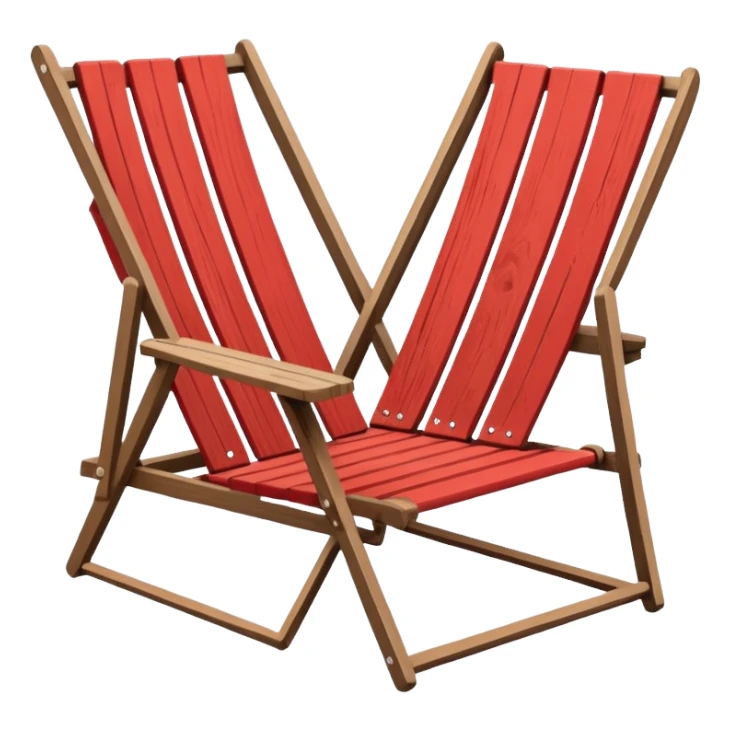 red beach chair sticker