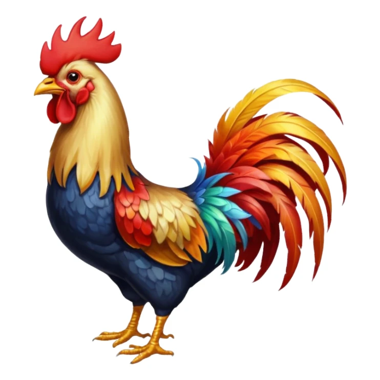 High resolution of A rooster sticker